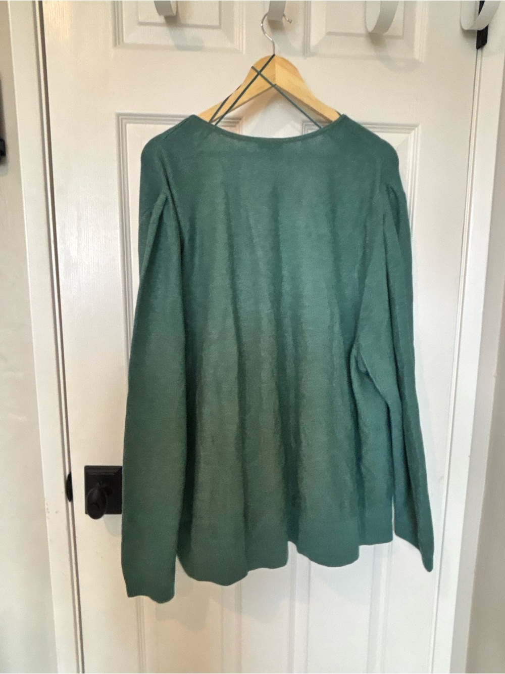 J. Jill Open-Front Cardigan in Teal Green - Picture 8 of 11